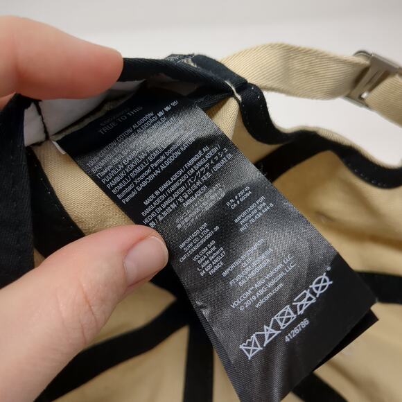 Volcom Stone Rainbow Slideback Hat Beige One Size Embroidered Outdoor - Picture 10 of 10